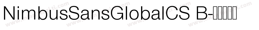 NimbusSansGlobalCS B字体转换
